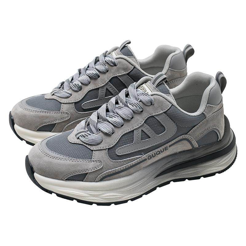 古雀Guque情侣小众休闲鞋男女款ins潮增高复古百搭运动真皮老爹鞋