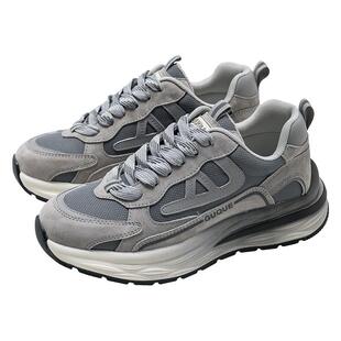 古雀Guque情侣小众休闲鞋男女款ins潮增高复古百搭运动真皮老爹鞋