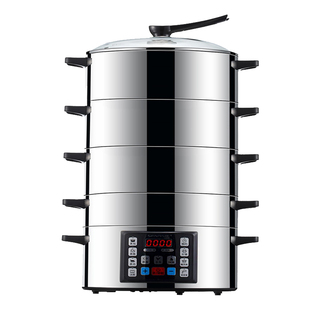 Sanmsie电蒸锅蒸笼多功能家用商用304不锈钢大容量多层自动断电
