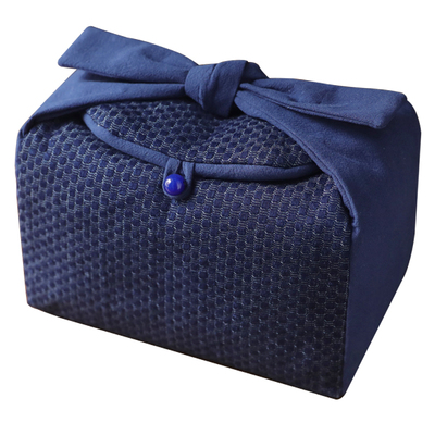 蓝色茶具棉布手工中式