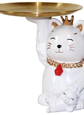 入户招财摆件创意玄关钥匙收纳盒