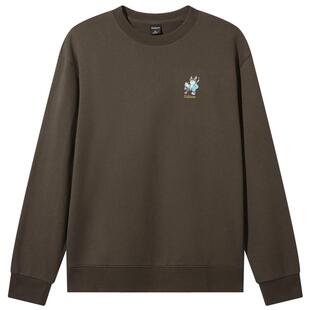 【情侣刺绣卫衣】卡宾纯棉短款卫衣男春季新款落肩宽松卫衣