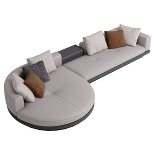 保罗约翰康纳利沙发现代简约大平层别墅客厅轻奢真皮转角沙发组合