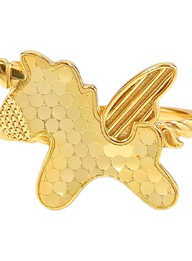 爆闪独角兽小飞马925银戒指