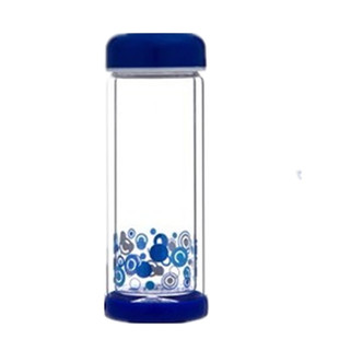 富光200-320ml男女士情侣双层玻璃花茶杯 透明防漏防爆隔热随手杯