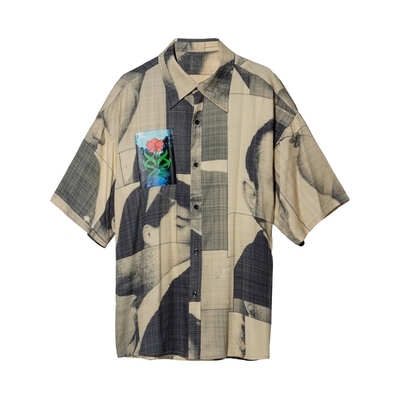 DIRTYPINEAPPLE宽松短袖衬衫