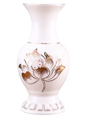陶瓷供佛花瓶家用观音瓶净水瓶佛台插花供瓶寺庙莲花礼佛供瓶摆件