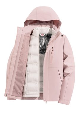 稻草人保暖羽绒内胆冲锋衣男女三合一可拆卸防风防水两件套登山服