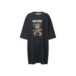 【新品首降】Moschino/莫斯奇诺 26早春女士泰迪熊棉质连衣裙