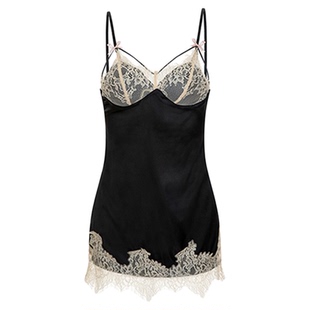 「LA」金屋藏娇*性感镂空蕾丝法式吊带睡裙露背网纱薄款睡衣女夏
