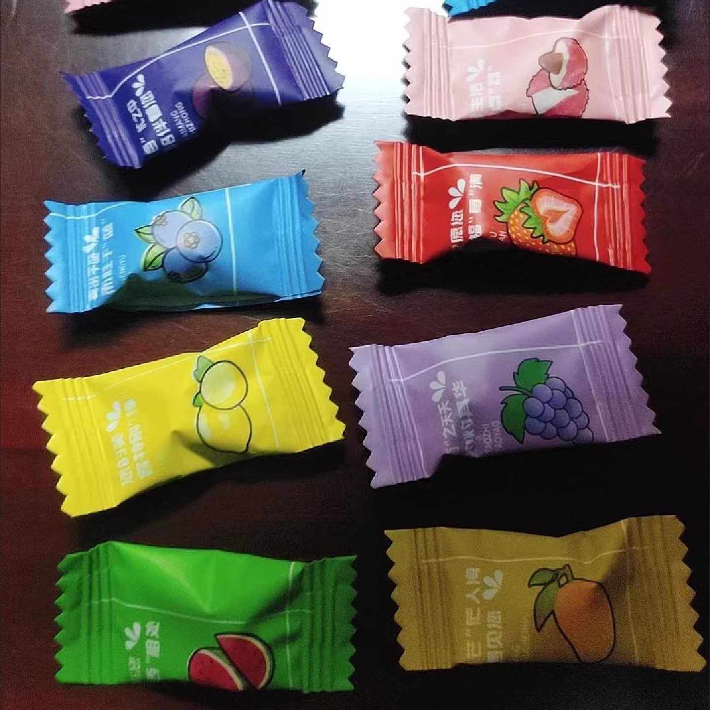 网红水果多重口味无糖维C薄荷含片清新口气薄荷糖混合餐厅摆盘