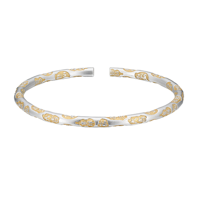 顺钦银楼国潮女S9999足银描金