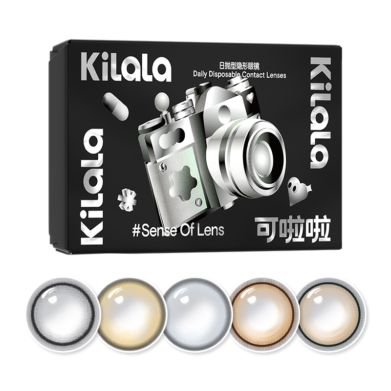 【自营】kilala可啦啦镜头感超薄美瞳日抛10片近视隐形眼镜正品