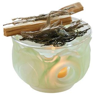 咖啡渣香薰炉干烧蜡烛烤茶炉隔火熏香炉精油温茶炉植物雪松琉璃炉