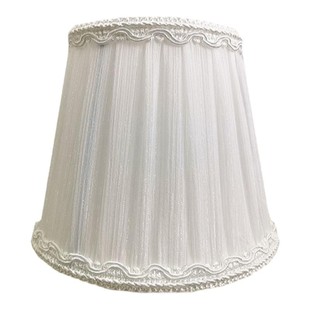 简约夹泡灯罩布艺蜡烛壁灯水晶吊灯E14尖泡罩 白黄色金配件折布罩