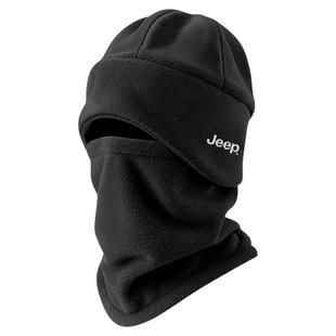 jeep吉普帽子男士冬季保暖头套围脖加绒加厚防寒秋冬骑行围巾面罩