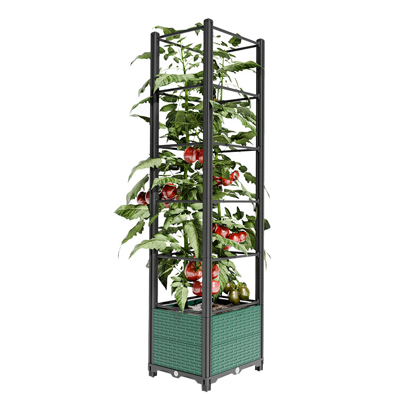 阳台蔬菜种植箱爬藤架户外庭院葡萄支架月季爬藤架加厚可移动花箱