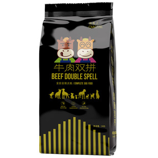 狗粮牛肉双拼成犬幼犬40斤装小型犬泰迪博美法斗柯基美毛专用5kg