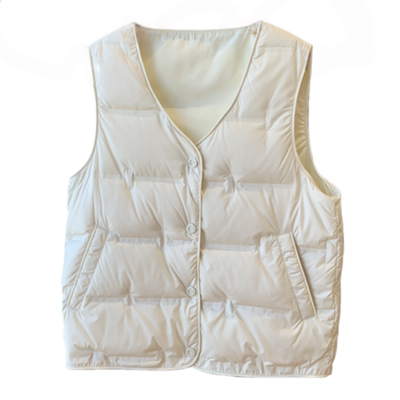 哑光柔纱线！新国标90白鸭绒马甲