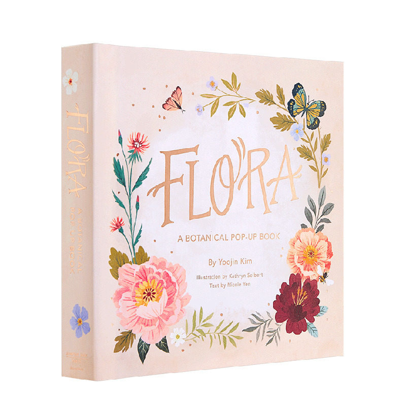 【现货多册选拍】春日Flora 花：植物立体书/夏日贝壳/秋日叶子/冬日雪景礼品书 Botanical韓國紙藝家Yoojin Kim 儿童自然知识启蒙