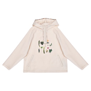 无色无味【春色寰游】卫衣女款2026新款春季纯棉连帽拉链衬衫上衣