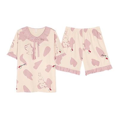 卡之恋睡衣夏季女款纯棉薄款短袖