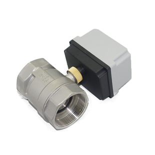二线断电自动复位不锈钢耐酸碱常开闭电动球阀12V24V220V4分6分
