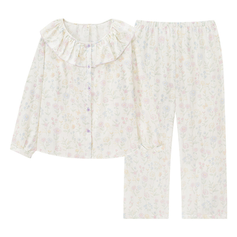 康汝雅春秋季纯棉可外穿女家居服