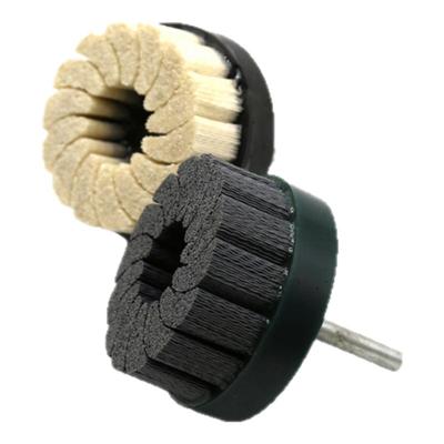 带柄磨料丝圆盘刷端面抛光除锈