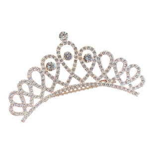 儿童皇冠头饰公主发箍女童小王冠女高级感生日主持人演出高端发饰