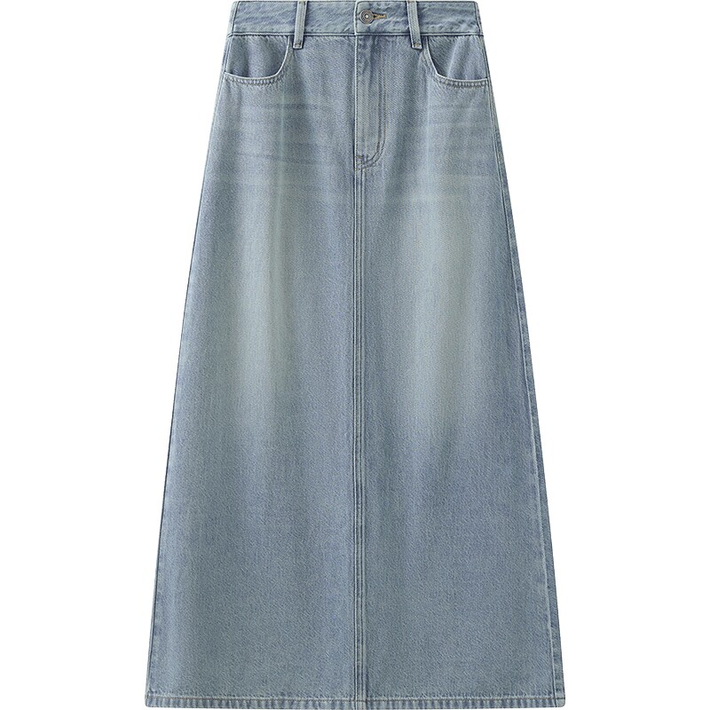 【商场同款】播26夏新品水洗牛仔半裙女高腰垂感裙子BDT2BD1667
