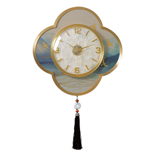 2025新款新中式高级感装饰挂钟时钟表挂墙客厅挂表大气轻奢家用