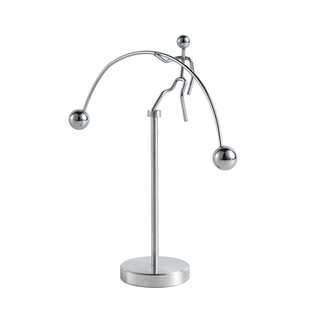 创意杠杆平衡小铁人几何动态不倒翁悬浮惯性仪男生减压办公室摆件