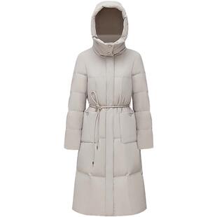 【鹅绒】波司登冬季女长款静奢风时尚优雅厚羽绒服脱卸帽百搭气质