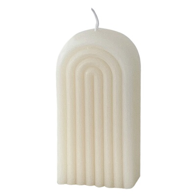 小众高级感白色香薰蜡烛摆件