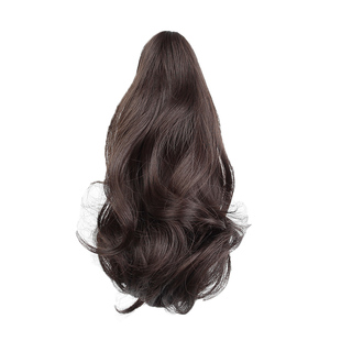 假发隐形抓夹式短卷马尾女 短卷发假马尾辫 大波浪逼真短假发片