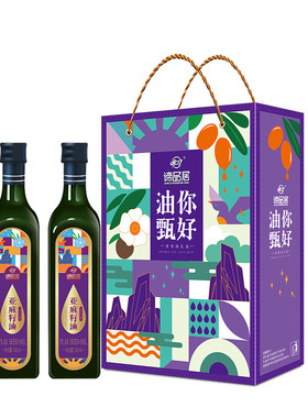 谛品居亚麻籽油礼盒装500MLx2瓶