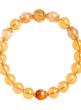 【已过香香】天然黄水晶招财手串