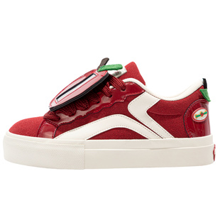 鮀品苹果鞋明星同款痛鞋2026春季男新年红色鞋子女鞋百搭厚底板鞋