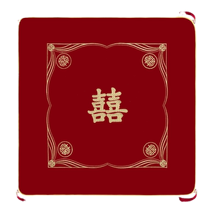 红色盖头新娘结婚头盖蒙头红纱巾中式婚礼红头巾头纱婚庆用品大全