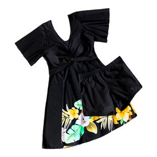 泳衣女款大码胖mm遮肉分体泳装微胖女孩大胸黑色2026新款爆款泳装