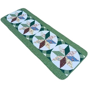 厂家新花型全棉绗缝格子印花长条地垫家用防尘布垫可机洗40×110