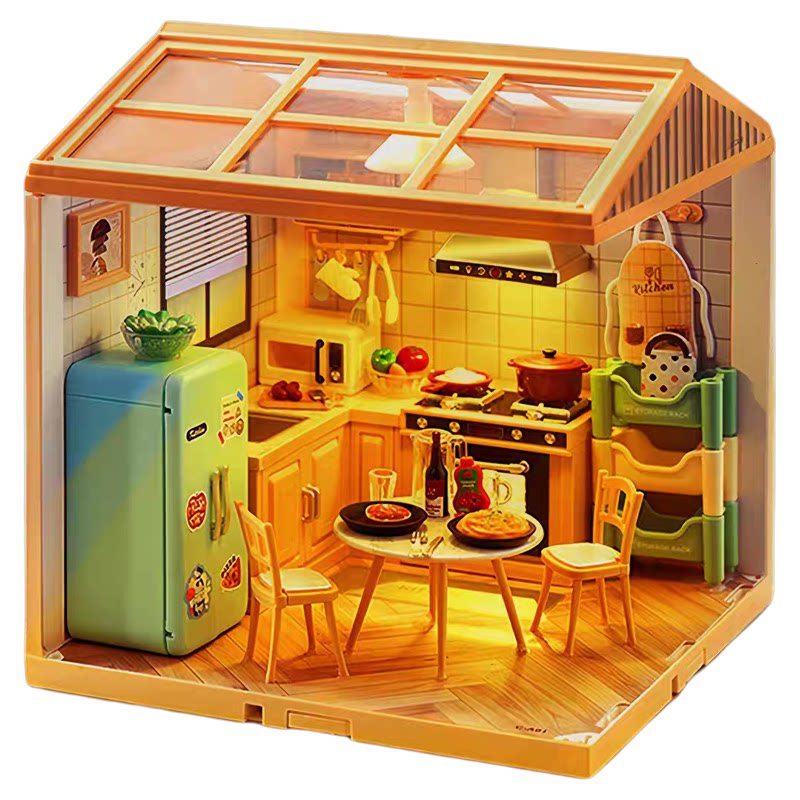 超级迷你世界diy小屋微缩场景模型手工拼装房子积木玩具女孩礼物