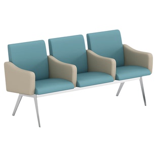 简约现代医院诊所体检中心候诊椅休闲三人排椅办公公司等候区沙发