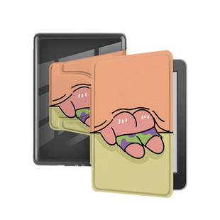 适用Kindle海绵宝宝磁吸分离Paperwhite电纸书kpw1派大星2搞怪3透明壳4/5第11/12代658青春版958电子书保护套