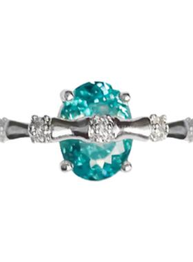 温莎珠宝竹节镶钻开口戒指女款