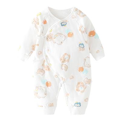 新生儿衣服婴儿夹棉连体衣秋冬季40g薄棉三层保暖蝴蝶衣宝宝衣服