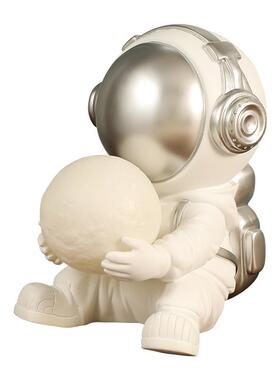 创意宇航员抱灯摆件现代简约客
