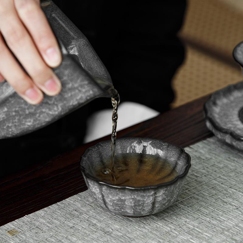 黑冰公道杯陶瓷分茶器加厚茶海单个功道茶杯茶具高档家用公杯泡茶