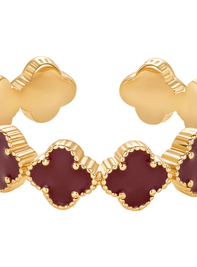 MCK红色四叶草戒指2026新款